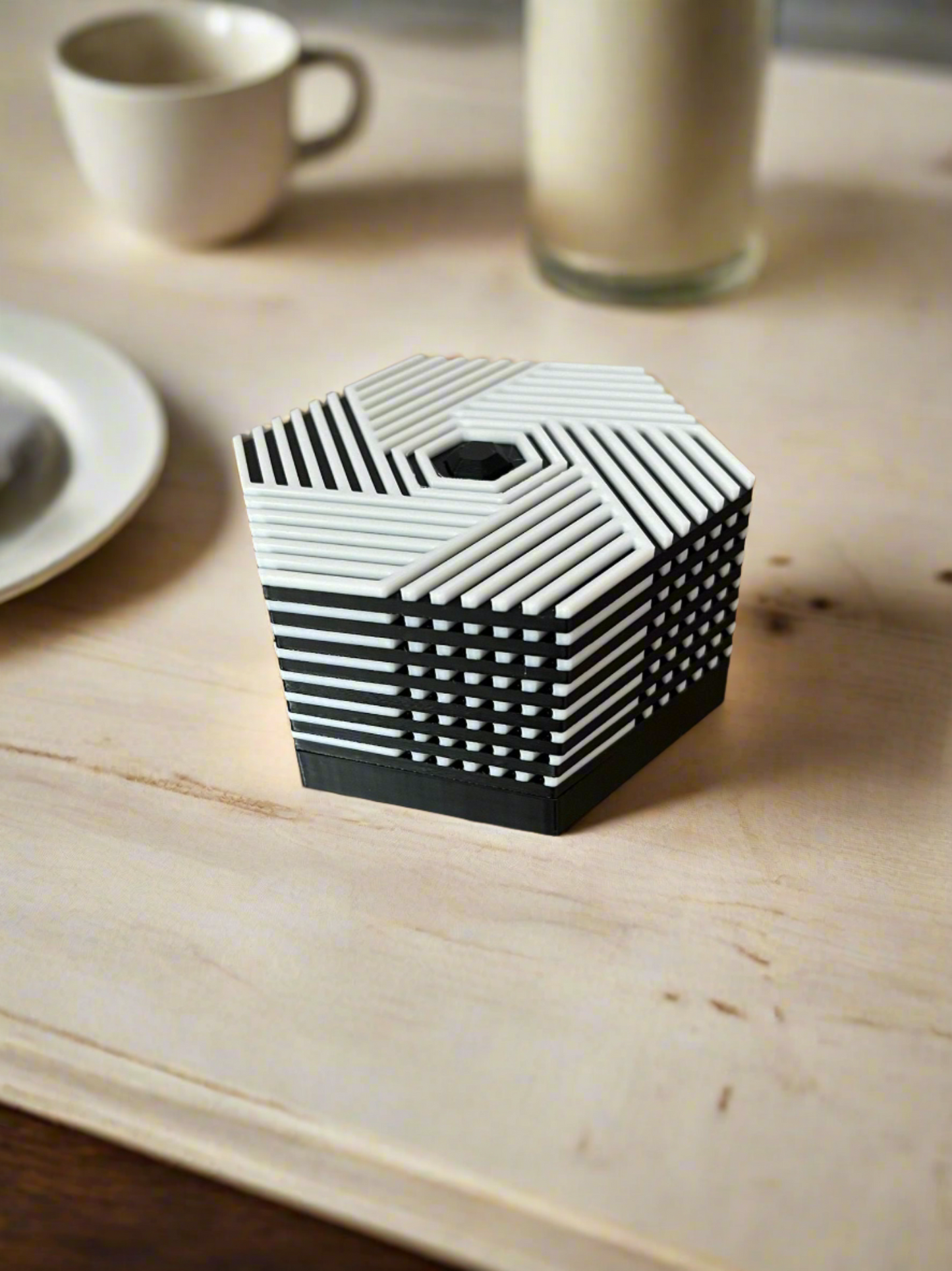 Hexagon Coasters With Stand (Stackable 4,6,8)